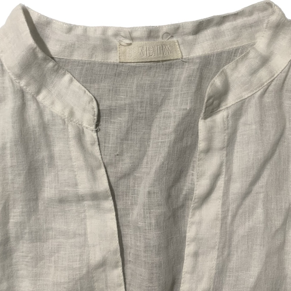 Super Cool Cp Shades Striped Patchwork Linen Top - image 4